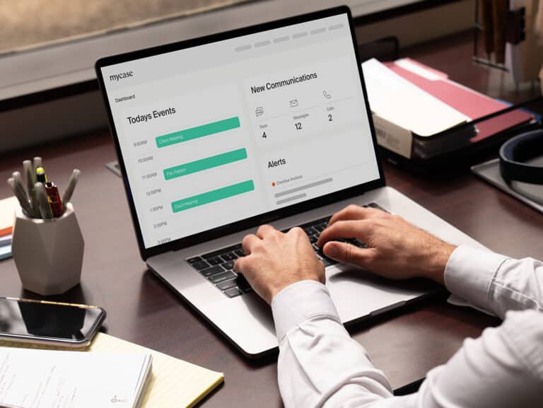 Lawyer using MyCase to deliver a streamlined client experience