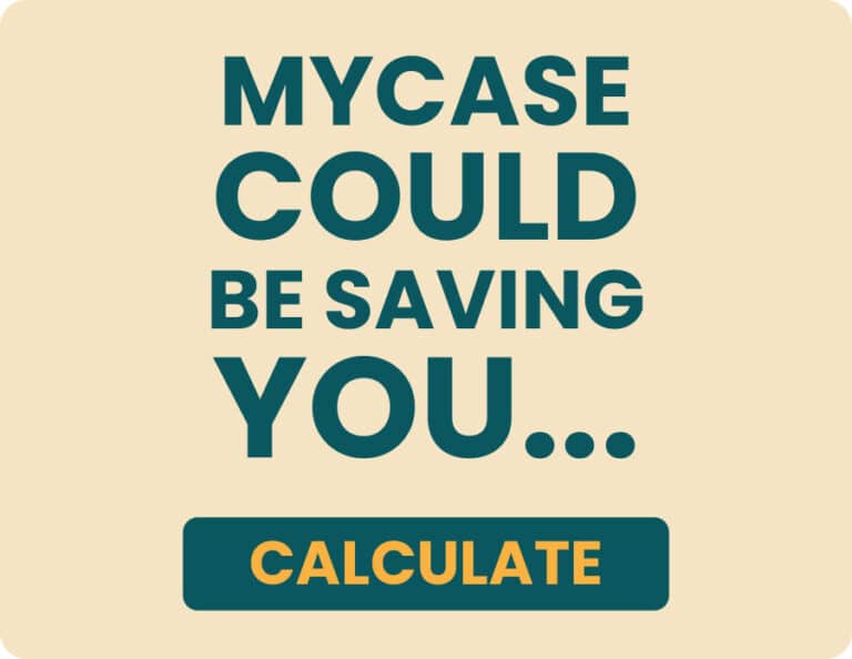 MyCase law firm time savings calculator